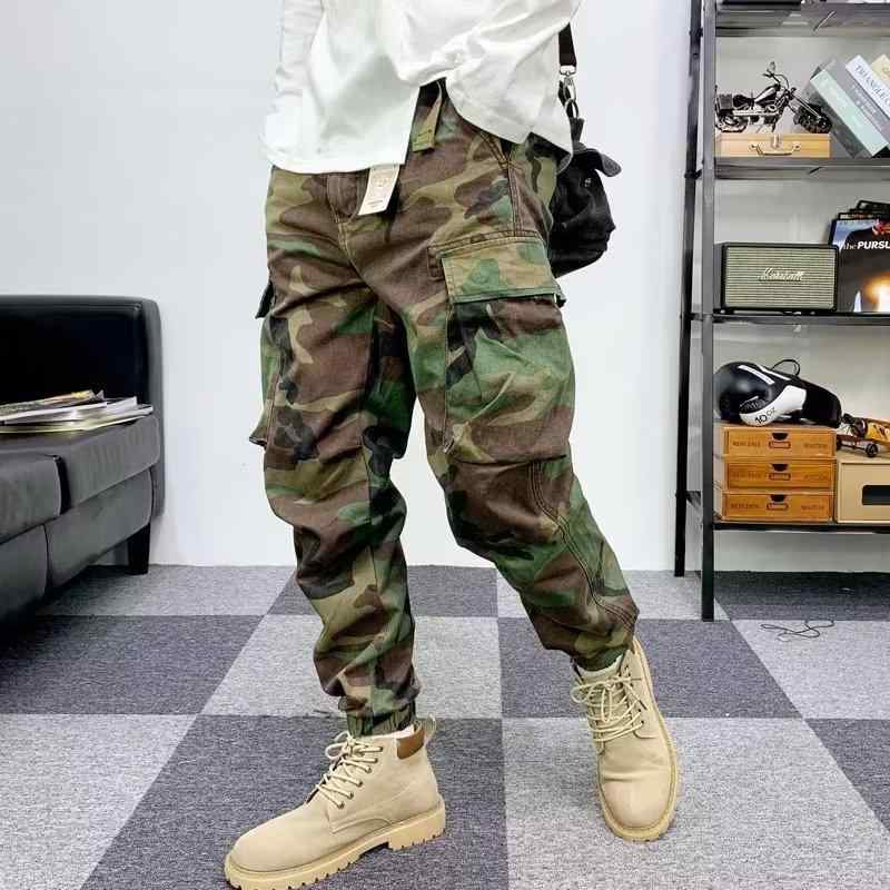 迷彩パンツ 男性用 カーゴパンツ ワークパンツ ズボン ボトムス 迷彩柄 ミリタリー ストリート アメカジ カジュアル ゆったり リラックス 耐摩耗性 多ポケット アウトドア