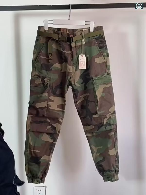 迷彩パンツ 男性用 カーゴパンツ ワークパンツ ズボン ボトムス 迷彩柄 ミリタリー ストリート アメカジ カジュアル ゆったり リラックス 耐摩耗性 多ポケット アウトドア