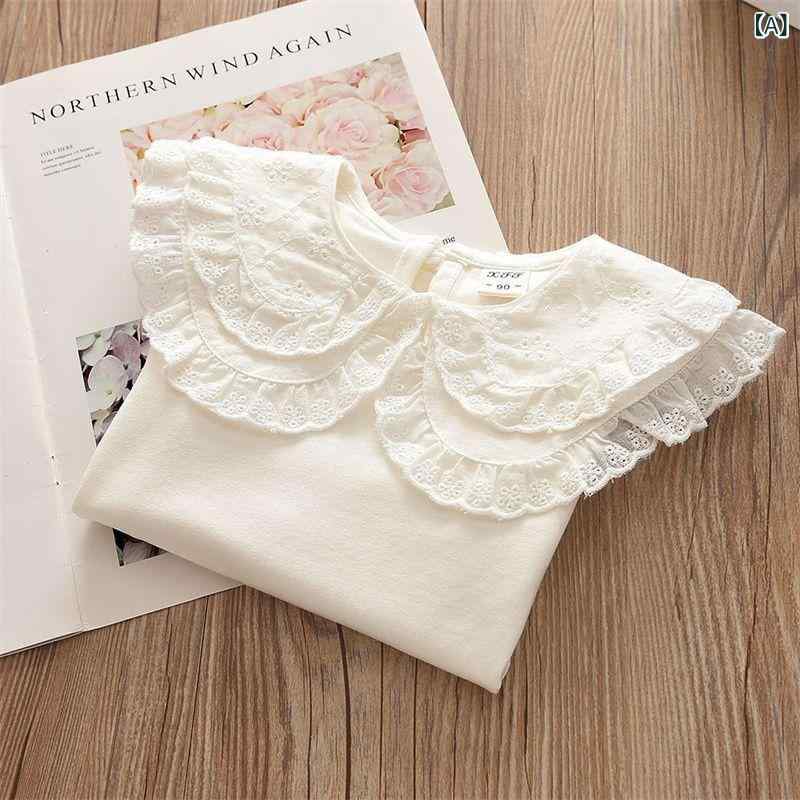 ・カテゴリ: Tシャツ・対象: 子供・スタイル: 韓国・袖丈: 長袖・対象年齢: 3～8歳、100～140cm・柄: 無地・素材: 綿・素材構成: 綿85%・安全等級: B類・ネックライン: 襟付き・カラー: ダブルカラー, ウサギ, スモールオーキッド・対応身長: 80cm, 90cm, 100cm, 110cm, 120cm, 130cm, 140cm