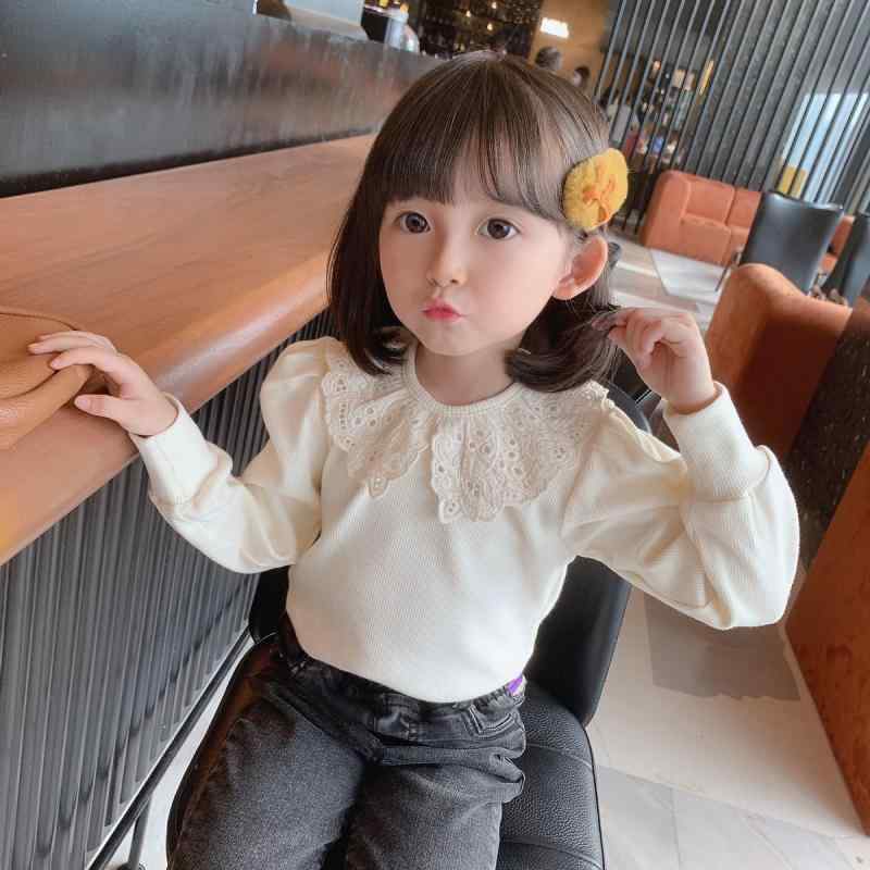 Tシャツ ガールズ 子供服 長袖 春秋 韓国風 襟付き トップス ベビー 赤ちゃん カットソー 無地 80 90 100 110 120 130cm