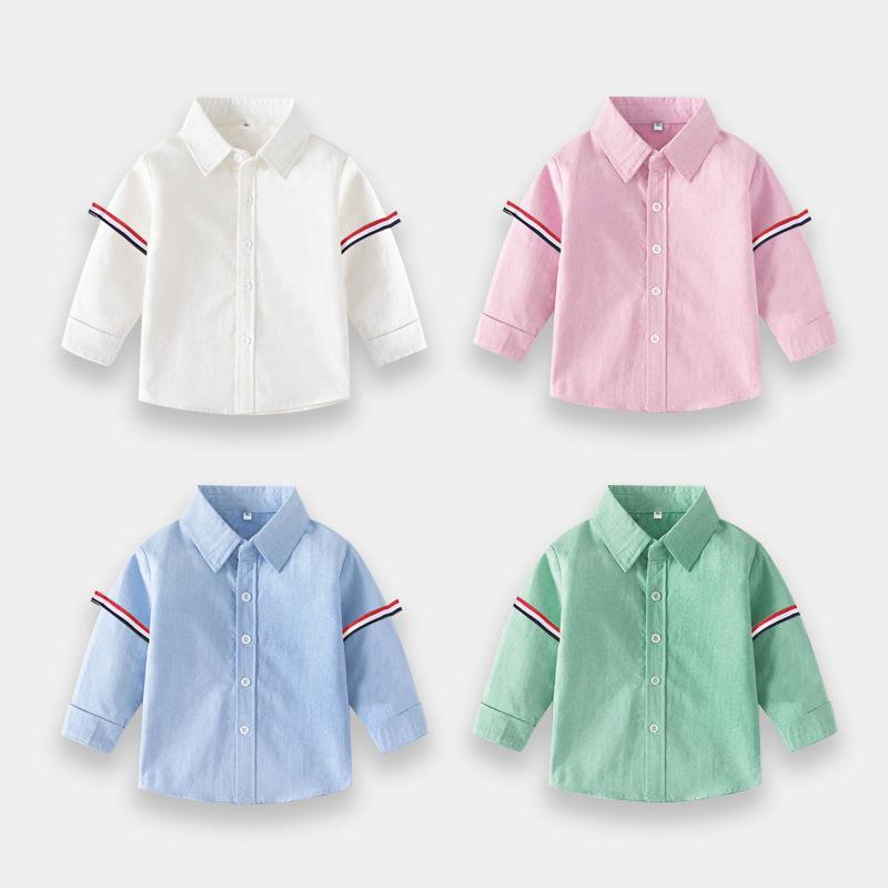 ・カテゴリ: シャツ・対象: キッズ・スタイル: カジュアル・ネックライン: 襟付き・袖丈: 長袖・柄: 無地・要素: スポーツ・素材: 綿60%・安全等級: B類・カラー: ブルー、ホワイト、ピンク、グリーン・適合身長: 100cm、110cm、120cm、130cm、140cm、150cm、160cm