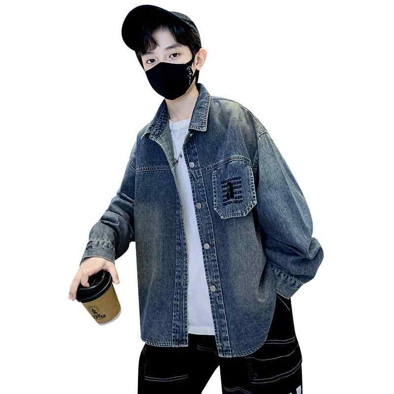 子供服 男の子 デニム ジャケット 春秋 中学生 長袖 シャツ トップス ボーイズ カジュアル 120cm 130cm 140cm 150cm 160cm 170cm