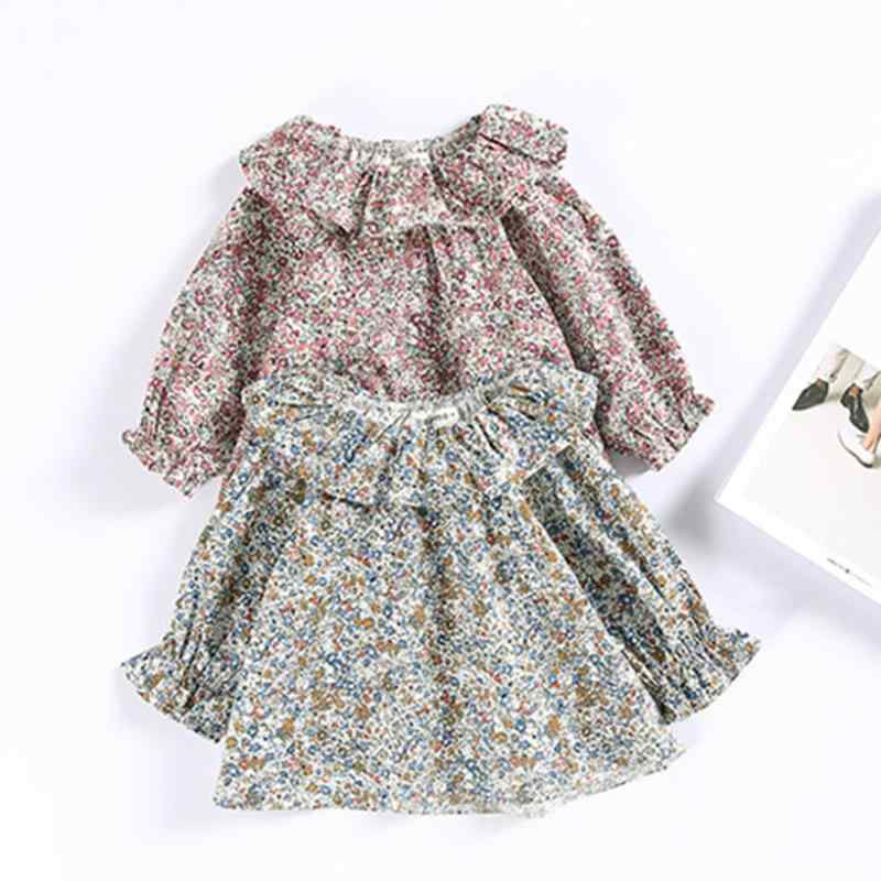 シャツ ベビー・キッズ 子供服 長袖ブラウス 小花柄 フリル襟 コットン 春秋 66cm ...