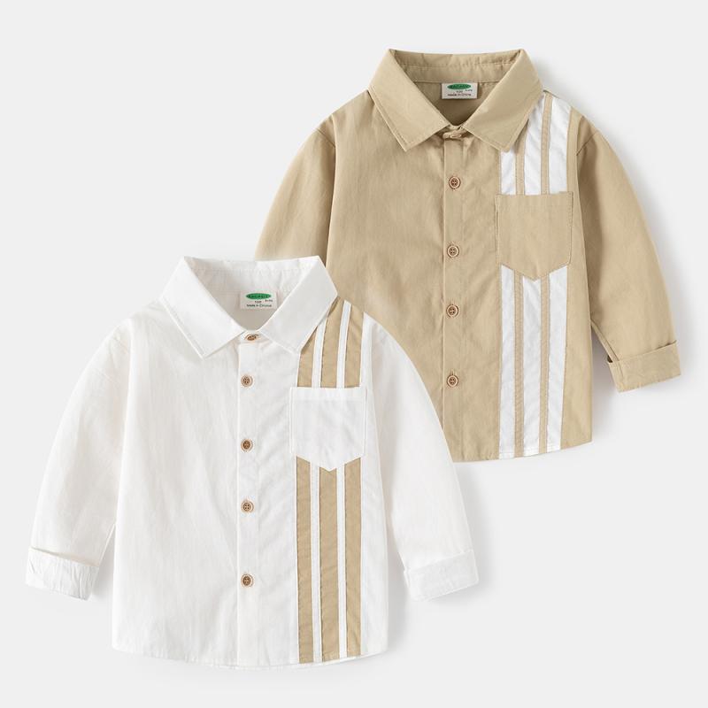 シャツ キッズ 男の子 長袖 春秋 綿 中 крупный ребенок хлопковая рубашка Кардиган