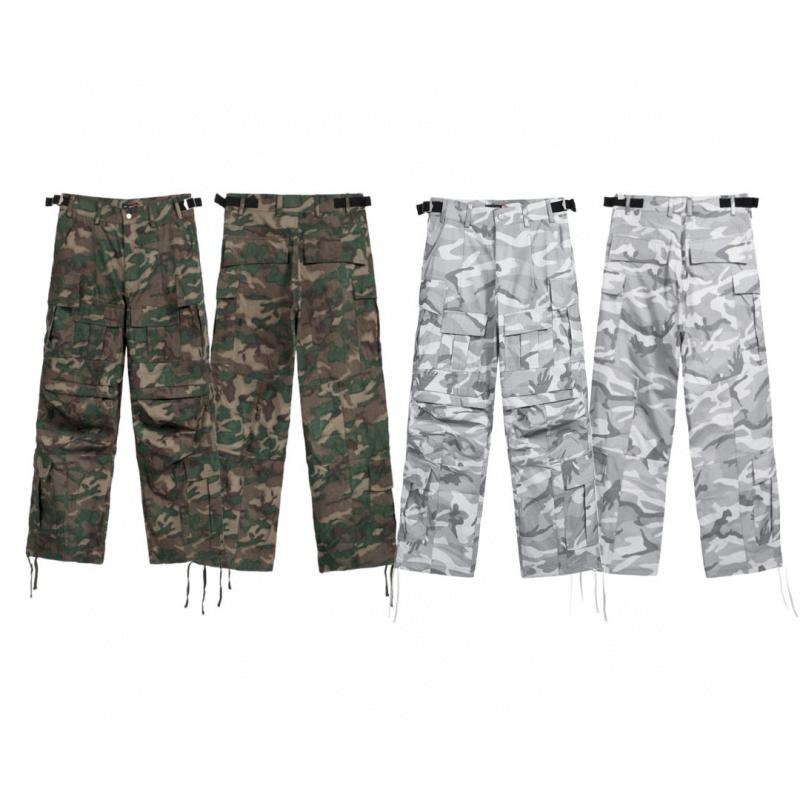 パンツ メンズ 男性用 迷彩 カーゴパンツ ストレート ミリタリー ワークパンツ 多ポケット コットン ナイロン オールシーズン