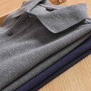 ポロシャツ メンズ 男性用 秋冬 厚手 コットン 長袖 Tシャツ カットソー トップス 普段使い デイリーユース ネイビー グレー