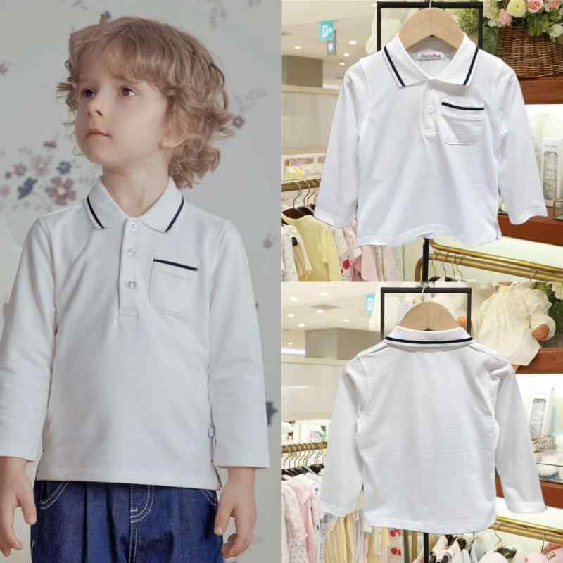 ・カテゴリ: ポロシャツ・スタイル: 韓国風・対象: 男女兼用・柄: 無地・カラー: ホワイト・素材: 綿96%以上・サイズ: 90cm、100cm、110cm、120cm、130cm・対象年齢: 3～8歳 (100～140cm)・流行要素: 無地
