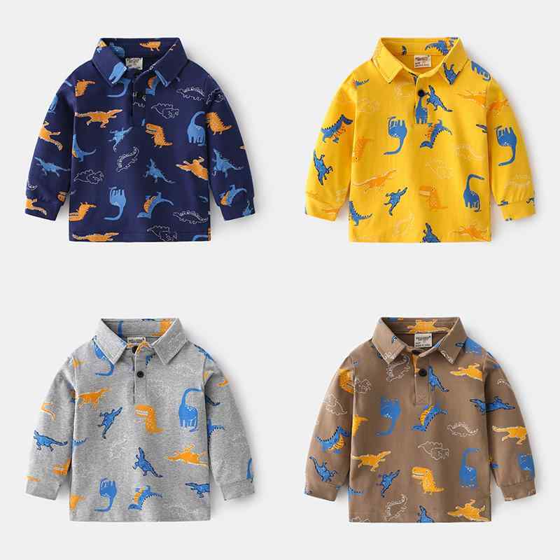 Tシャツ キッズ 男の子 長袖ポロシャツ 春秋 子供服 トップス 綿100% カートーン柄 柔らかい 快適 普段着 通園 通学 90cm 100cm 110cm 120cm 130cm