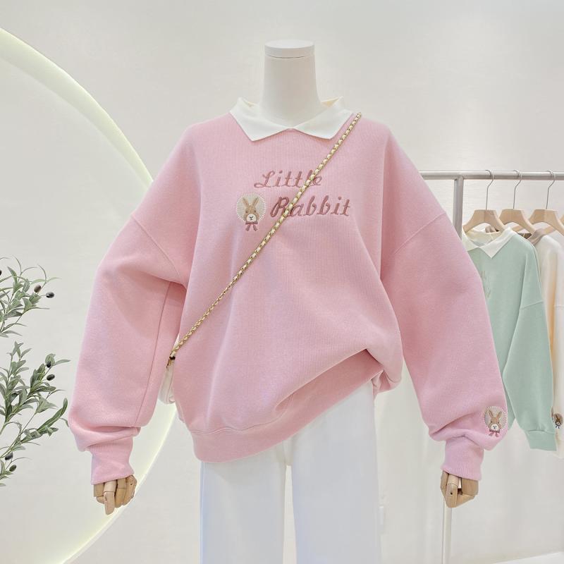 ・対象: 子供・スタイル: 韓国・生地加工: 柔らか обработка・柄: キャラクター・厚さ: 普通・袖丈: 長袖・留め具: プルオーバー・フード: なし・実物写真: モデル着用・要素: スポーツ、可愛い・生地名: 綿・主素材: 綿・主素材の含有量: 80%・安全レベル: B・インナー: 裏起毛・カラー: ピンク、アプリコット・適合身長: 103-113cm、113-123cm、123-133cm、133-143cm、143-153cm・商品カテゴリ: 子供用スウェット