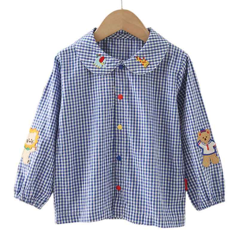 ・対象: キッズ・性別: 男女兼用・対象年齢: 3～8歳 (100～140cm)・スタイル: カジュアル・ネックライン: 襟付き、ラウンドネック・袖丈: 長袖・柄: 格子柄・シーズン: 春、秋、夏・要素: 格子柄、田園、漫画、文字、イギリス・素材: 綿100%・安全レベル: A・色: ブルー・適応身長: 90、100、110、120、130・カテゴリ: 子供用シャツ