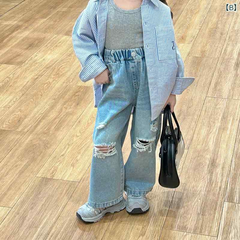 シャツ キッズ 女の子 ストライプ コットン 襟付き 春物 長袖 トップス アルファベ...