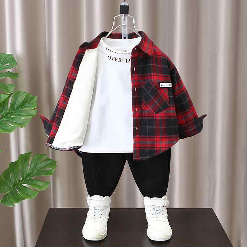 シャツ キッズ 男の子 裏起毛 長袖 チェック柄 トップス カジュアル 普段着 90cm 100cm 110cm 120cm 130cm 140cm 150cm 秋冬
