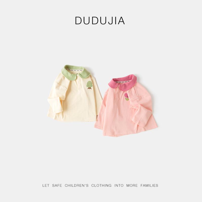 Tシャツ キッズ 長袖 ポロシャツ 春秋 男女兼用 ベビー 子供服 トップス 襟付き カットソー 80cm 90cm 100cm 110cm 120cm かわいい 韓国風