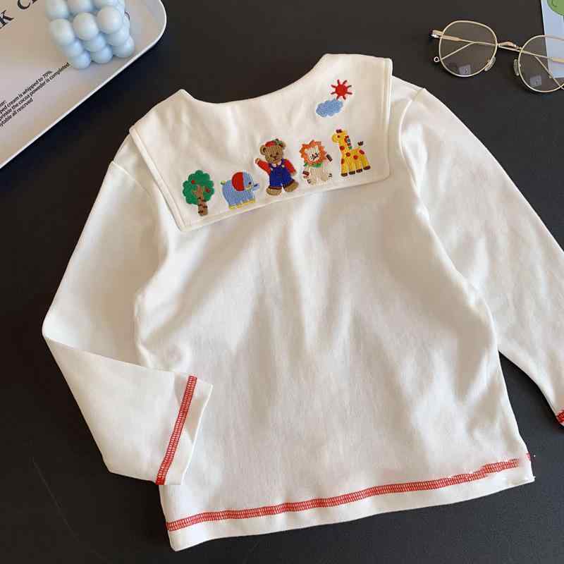 ・対象: 男女兼用・スタイル: カジュアル・袖丈: 長袖・対象年齢: 1～3歳・対象身長: 80, 90, 100, 110, 120cm・柄: キャラクター・要素: キャラクター、かわいい・素材: 綿・主な素材: 綿91～95%・安全等級: C・機能: 吸汗・色: 白色・カテゴリ: Tシャツ