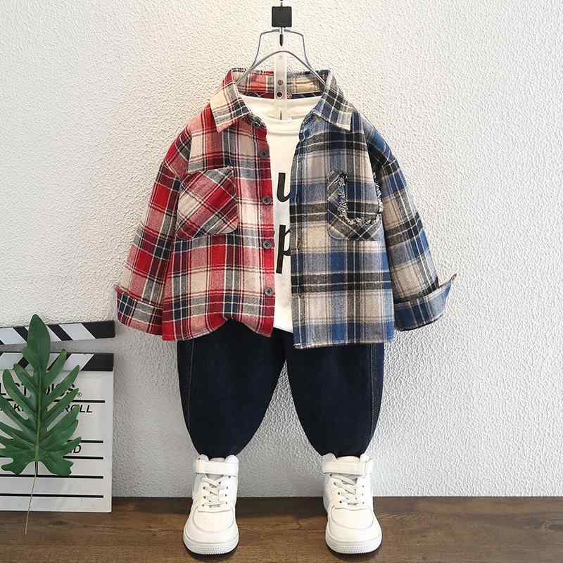 子供服 シャツ 長袖シャツ 春秋 格子柄 男の子 キッズ ボーイズ トップス 韓国風 柔らかい 綿100% 普段..