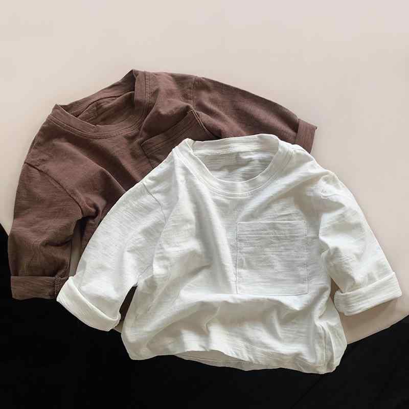 ・カテゴリ: Tシャツ・スタイル: カジュアル・対象: 男女兼用・袖丈: 長袖・対象年齢: 中小・素材: 綿・主な素材: 綿81-90%・柄: 無地・ネックライン: 襟付き・カラー: ホワイト, カーキ・サイズ: 73, 80, 90, 100, 110, 120cm