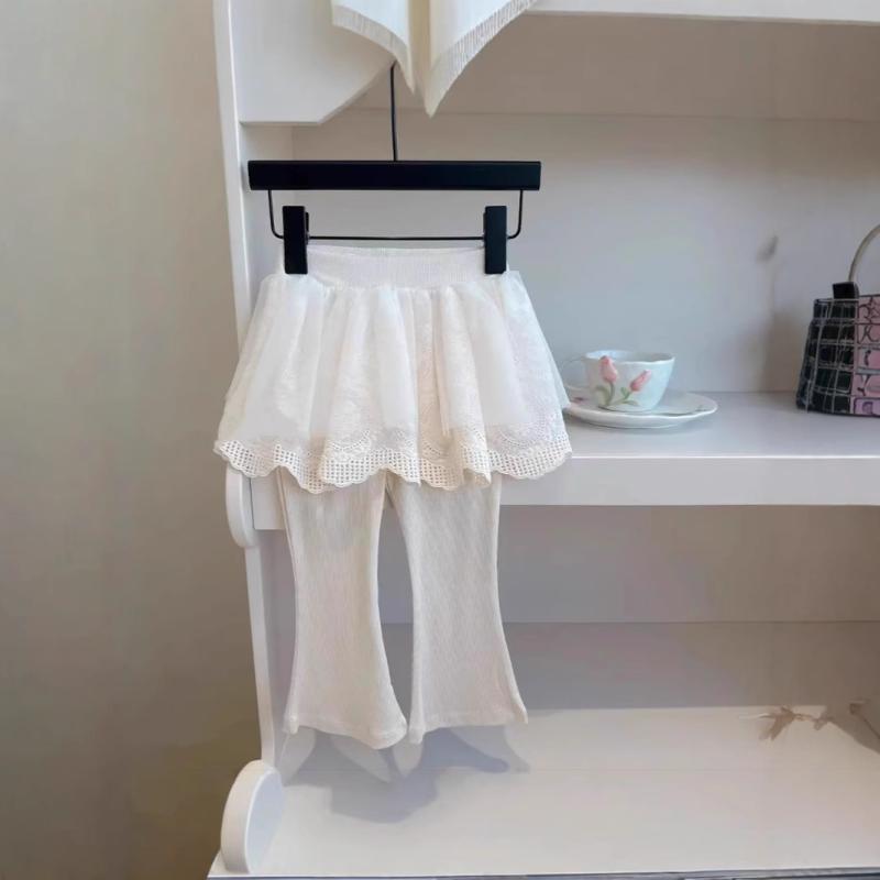 子供服レギンス 女の子 春秋 裾レース 長ズボン カジュアルパンツ ズボン コットン グレー ベージュ 80..