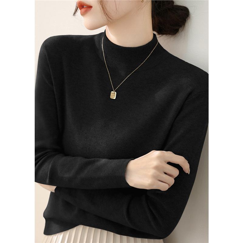 ニット レディース ハイネック プルオーバー トップス 長袖 シェニール あったか 秋冬 黒 ブラック グレー ワインレッド ブラウン ベー..