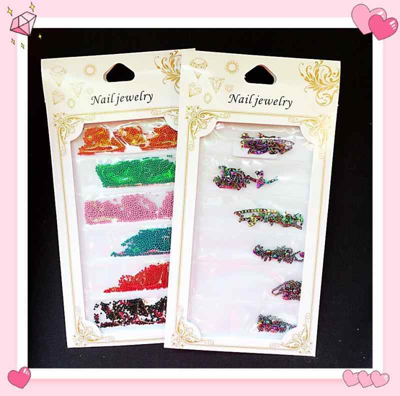 ネイルパーツ ネイル用金属スタッズ 6色 小さめ丸玉 ミックス 1.0mm デコレーション 甘め 辛め