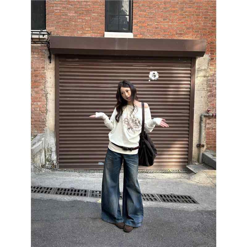 ニット レディース ストリート パンク風 蛍光 ホットドリル 斜めがけ デザイン 不規則 ゆったり トップ..