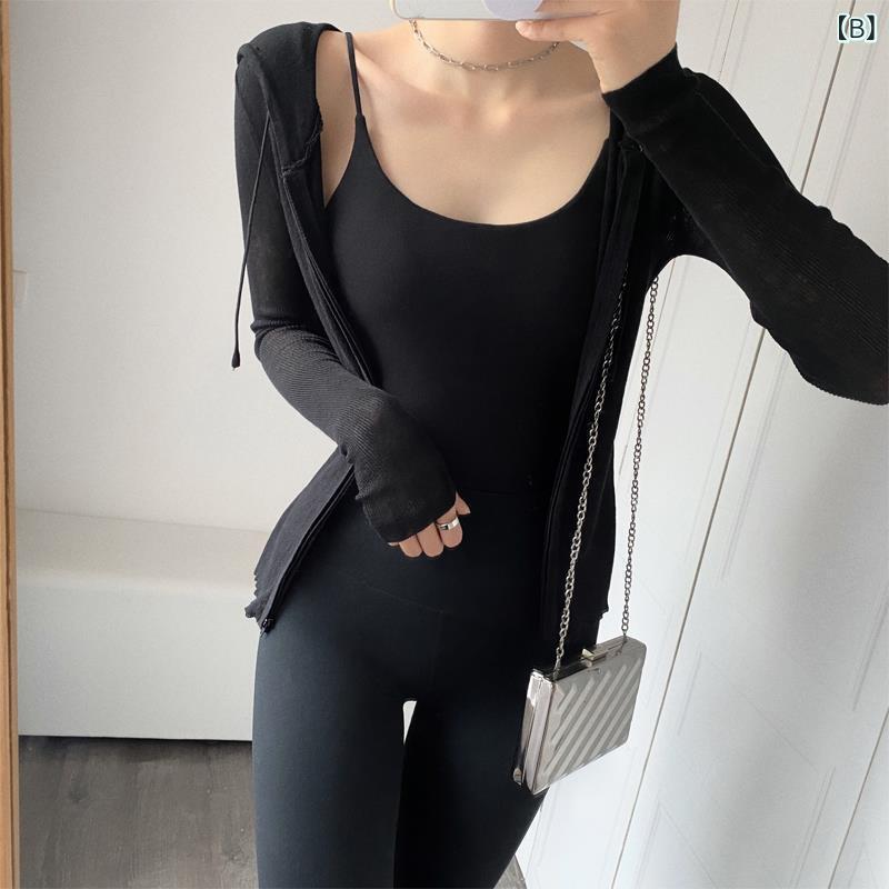 タンクトップ レディース 春夏 カップ付き インナー デザイン ロング丈 コットン 綿 トップス 韓国風 白 黒