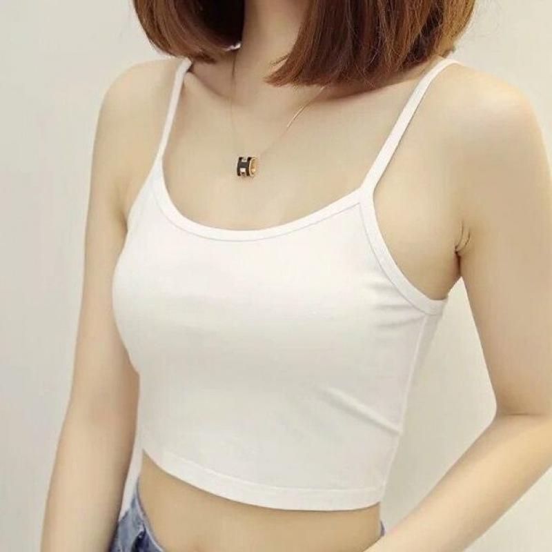タンクトップ レディース スリムフィット ノースリーブ トップス 韓国風 薄手 ポリエステル ブラック ホワイト 黒 白 春夏