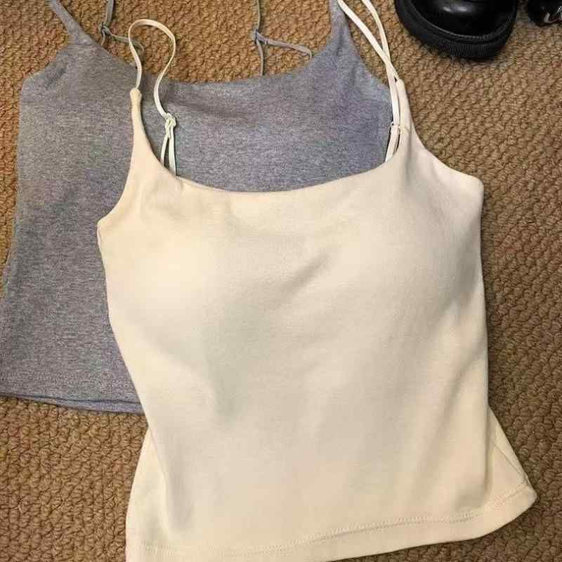 タンクトップ レディース カップ付き インナー トップス スリムフィット ピンク ホワイト グレー ベージュ ブラック イエロー レッド ..