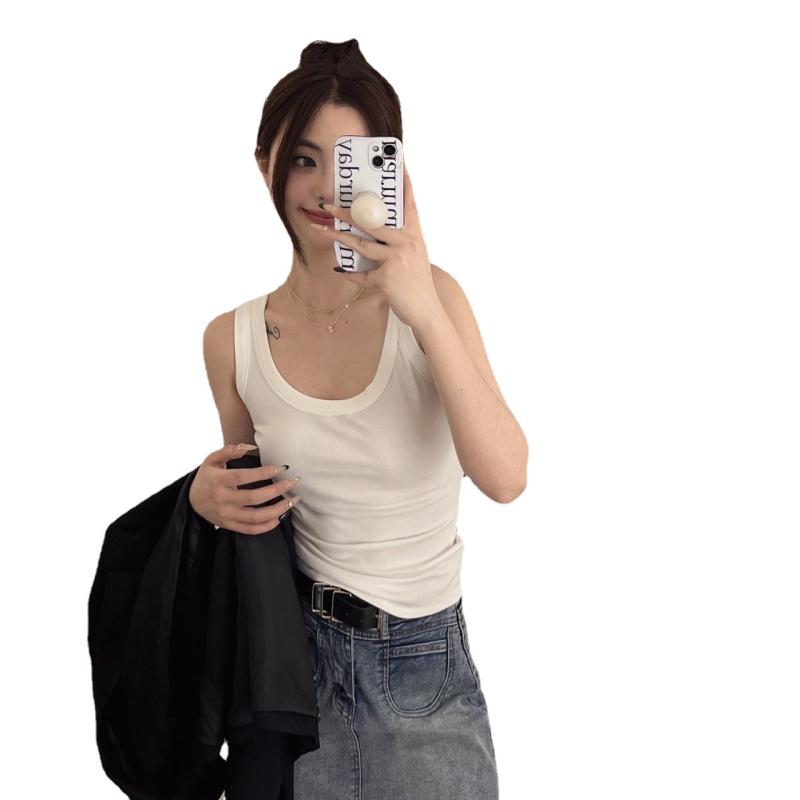 タンクトップ レディース ノースリーブ 涼感 接触冷感 無縫製 無地 シンプル インナー 部屋着 ルームウェア 春夏 ホワイト ブラック グレー ベージュ ブルー