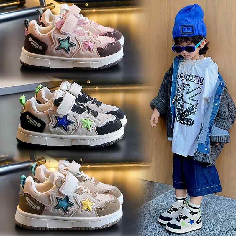 Sneakers - スニーカー キッズ 子供 女の子 運動靴 通気性 ストライプ 秋冬 滑り止め 屈曲性 歩きやすい 普段履き 公園 幼稚園 保育園 小学生 ブラック ピンク系 ベージュ