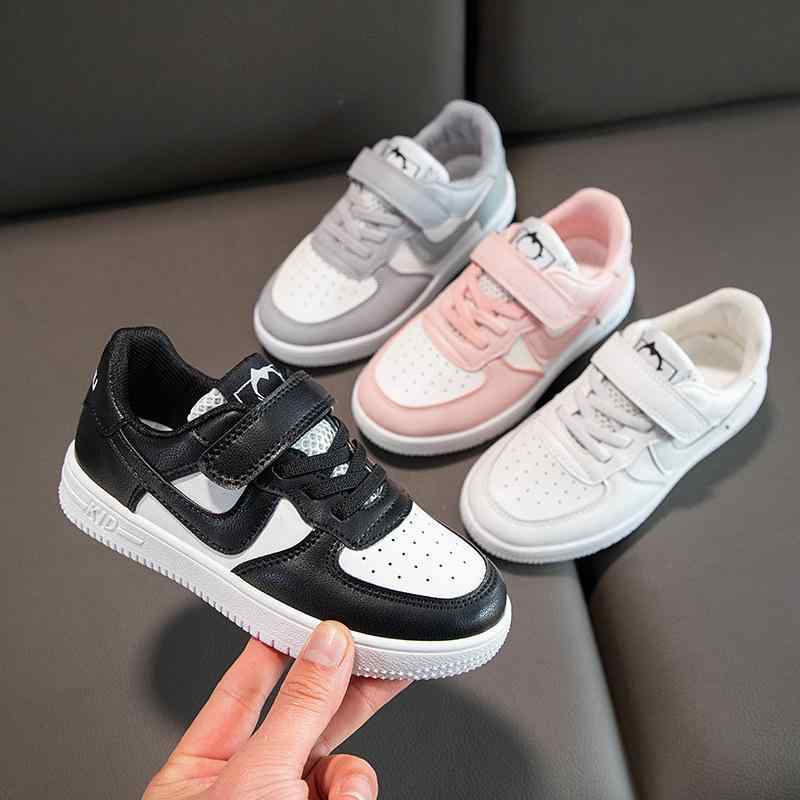 Sneakers - スニーカー キッズ 男女兼用 子供靴 小学生 運動靴 ランニングシューズ 板鞋 厚底 衝撃吸収 通気性 軽量 普段履き 春夏秋冬 白 黒 灰色 ピンク系