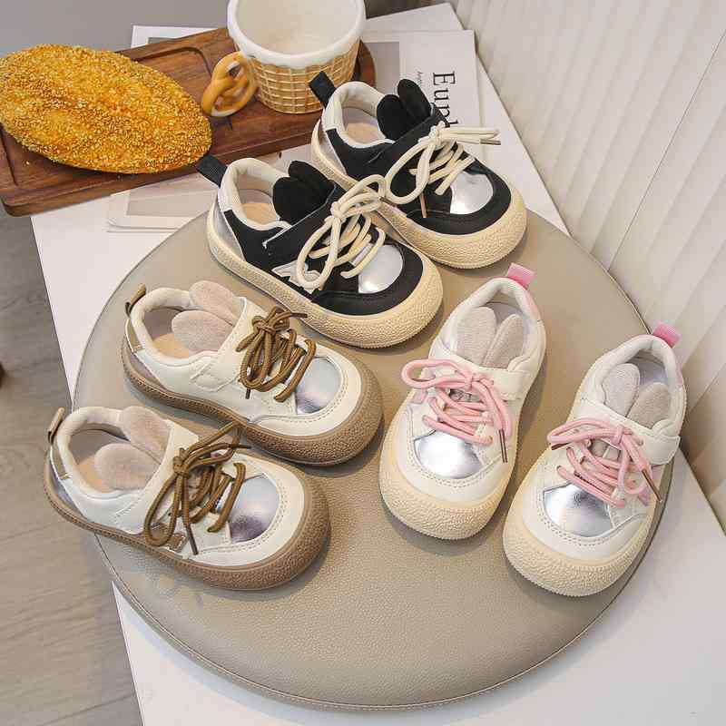 Sneakers - スニーカー キッズ 子供 スポーツシューズ 阿甘 ランニングシューズ マジックテープ 運動靴 通学履き 軽量 屈曲性 滑り止め 春夏 ブラック ピンク系 カーキ