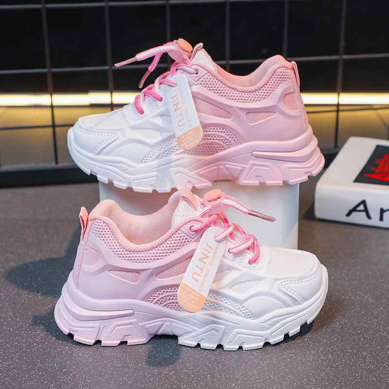 スニーカー キッズ 子供 メッシュ 通気性 速乾 スポーツシューズ 運動靴 ベルクロ ゴム底 青 ブルー ピンク 白 ホワイト 春夏秋冬