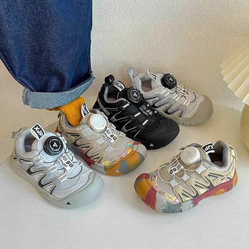 Sneakers - スニーカー キッズ 子供用 男の子 女の子 スポーツシューズ アウトドア 登山靴 通気性 滑り止め 運動靴 春秋 合成皮革 ゴム底 4歳 5歳 6歳 迷彩色 黒 深灰色