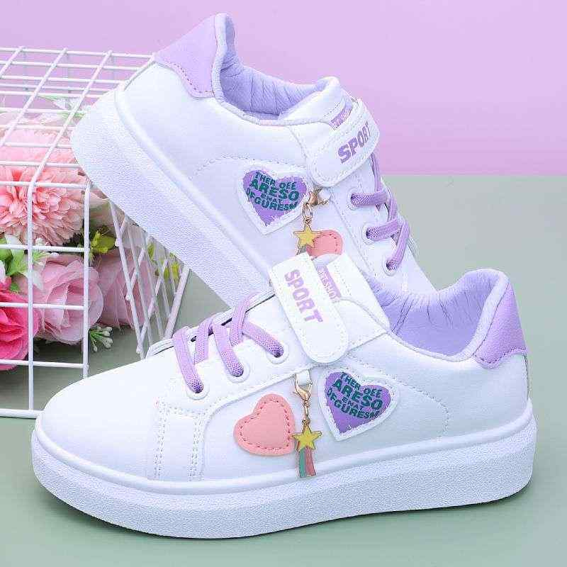 スニーカー キッズ 女の子 子供靴 小学生 運動靴 ランニングシューズ 白 軽量 通気性 衝撃吸収 滑り止め 5歳 6歳 7歳 8歳 9歳 10歳 11歳 12歳 13歳 14歳 15歳