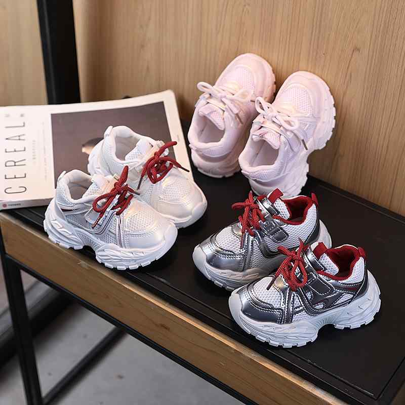 スニーカー キッズ 子供靴 通学履き ダブルメッシュ EVA 軽量 韓国ファッション ダ...