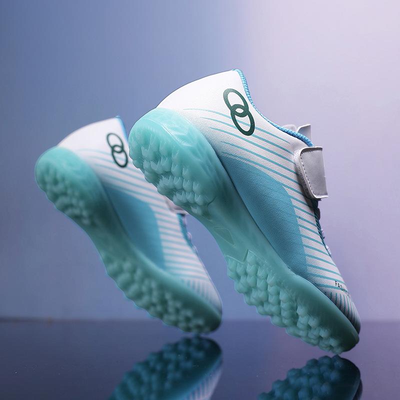 축구 신발 키즈 어린이 소년 소녀 운동화 운동화 천연 고무 내마모성 합성 피혁 매직 테이프 블랙 핑크 계열 그린 35 36 37 38 39 40 41 42 43 44 45