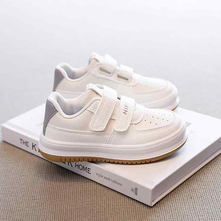 スニーカー キッズ 子供靴 マジックテープ 運動靴 グレー ピンク系 超纤 幼稚園 保育園 小学校 春秋