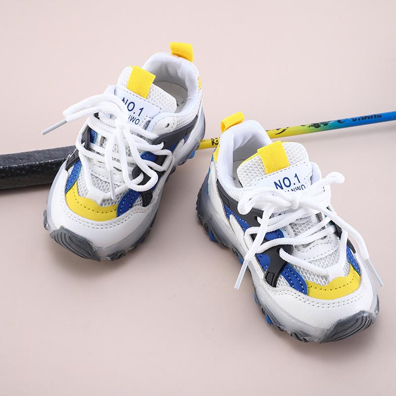 Sneakers - スニーカー キッズ 子供用 発光 シューズ 運動靴 メッシュ 通気性 ゴム底 ローカット 紫 ピンク ブルー 春夏 秋 21 22 23 24 25 26 27 28 29 30