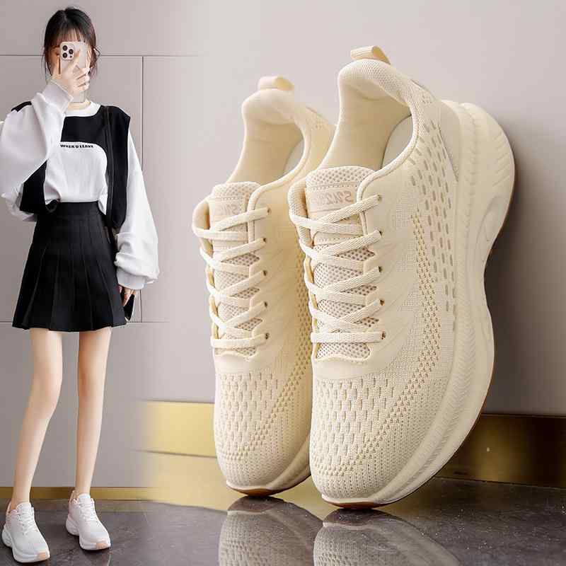 スニーカー レディース 春夏 メッシュ スポーツシューズ 厚底 運動靴 ランニングシューズ ウォーキング..