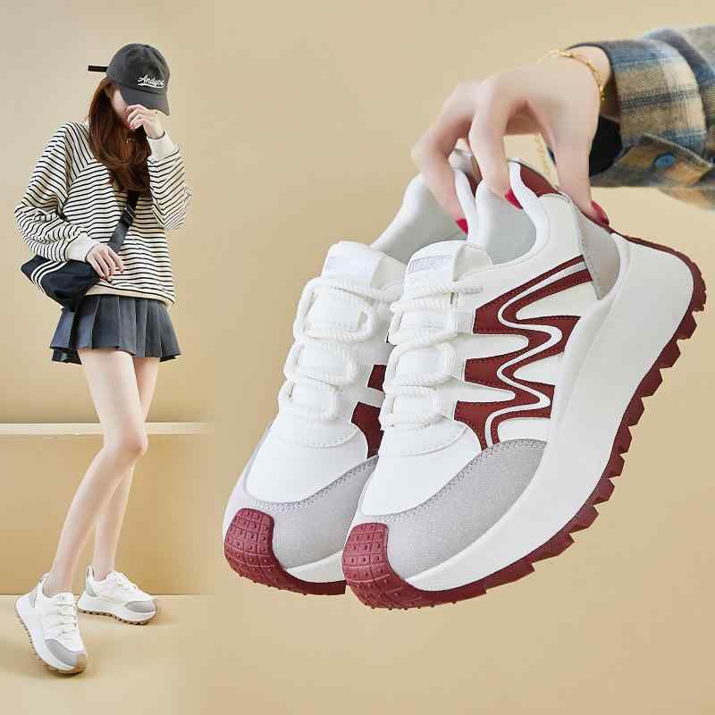 スニーカー レディース 厚底 インヒール 運動靴 ランニングシューズ カジュアル ラウンドトゥ 婦人靴 ..