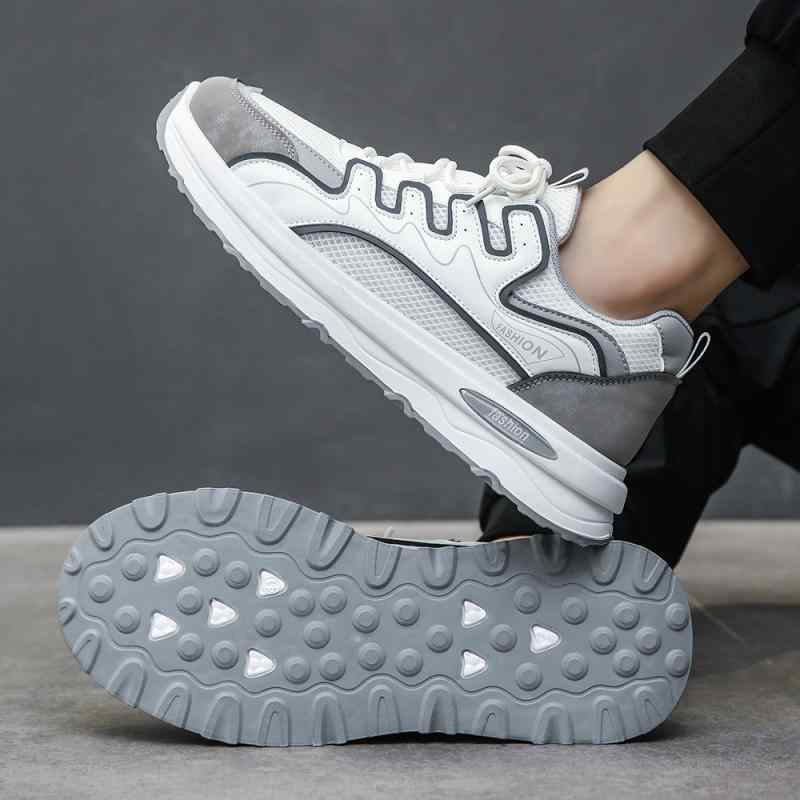 スニーカー メンズ 男性用 ランニングシューズ スポーツシューズ 通気性 メッシュ 軽量 厚底 運動靴 白 黒 カジュアル 普段使い 春夏