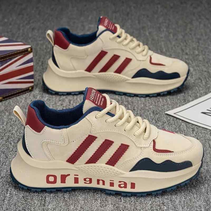 スニーカー メンズ 男性用 ランニングシューズ スポーツシューズ 運動靴 ローカット 厚底 合成皮革 普..