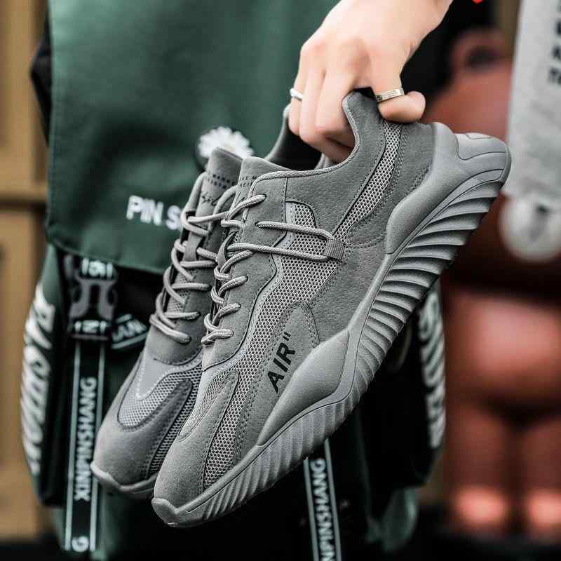 スニーカー メンズ 男性用 通気性 メッシュ 運動靴 ランニングシューズ ウォーキングシューズ 普段使い グレースケール ベージュ EVA