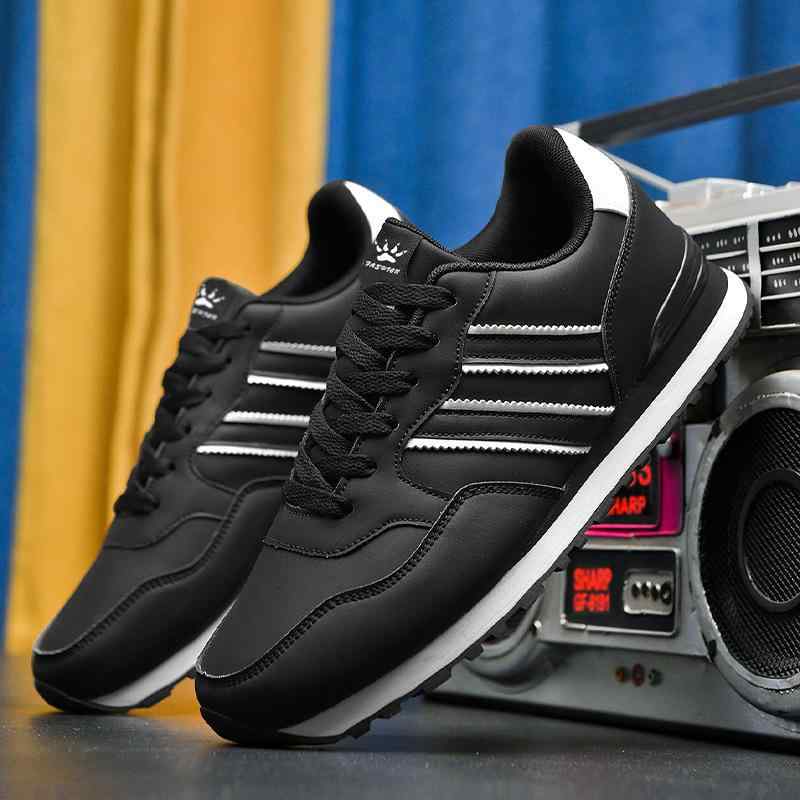 スニーカー メンズ 男性用 運動靴 スポーツカジュアル ランニングシューズ ローカット レースアップ 普段使い 通学 履きやすい 白 黒