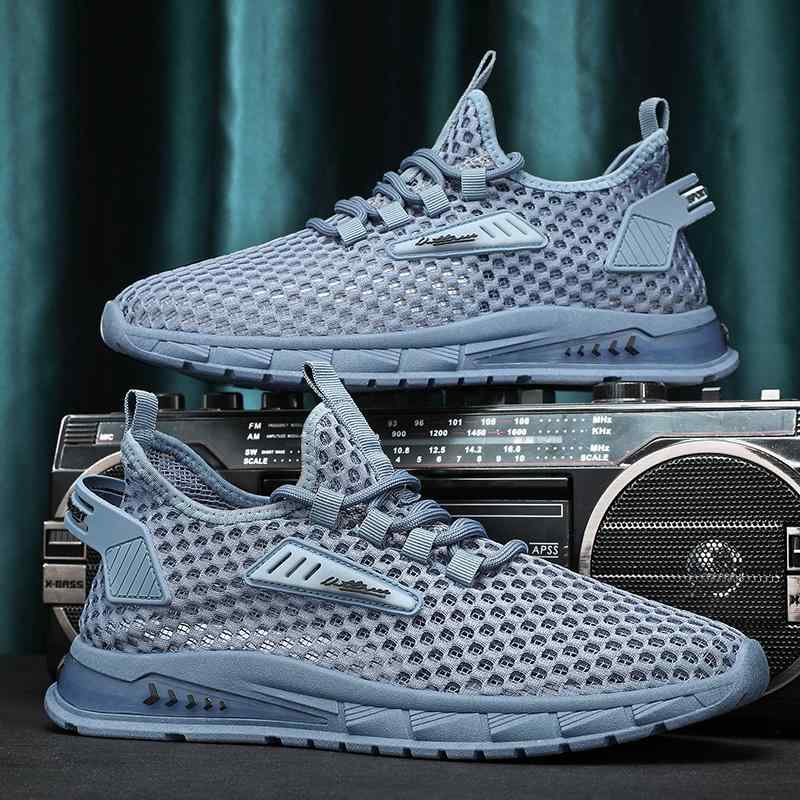 スニーカー メンズ 通気性 メッシュ 軽量 ランニング 運動靴 ローカット スポーツ カジュアル 普段使い 接触冷感 ブルー ブラック ベージュ グレー ホワイト