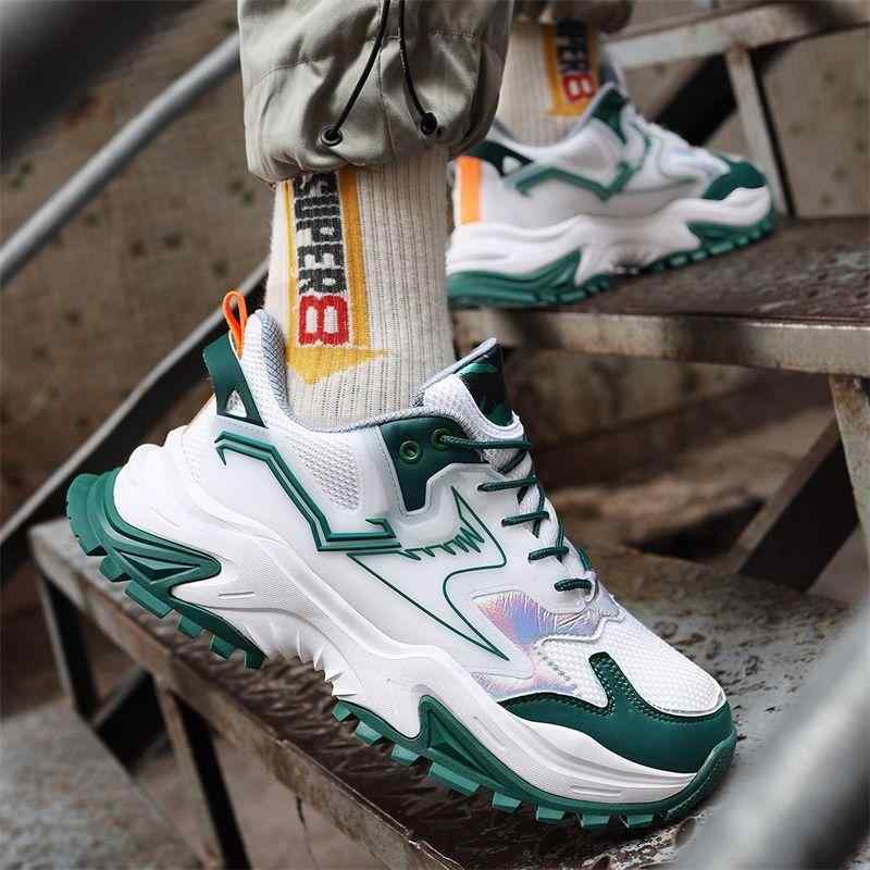 スニーカー メンズ 男性用 厚底 運動靴 ランニングシューズ 紐靴 通気性 滑り止め 履きやすい 軽量 普..