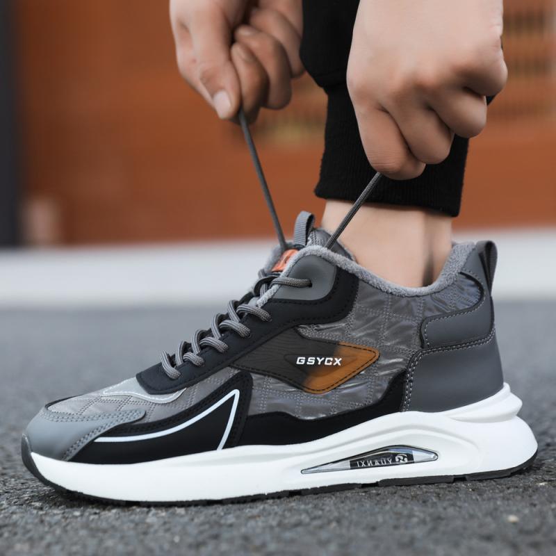 メンズ スニーカー 秋冬 裏起毛 レザー ランニング シューズ 厚底 スポーツ カジュアル 男性用 紳士靴 ..