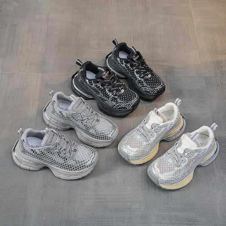スニーカー レディース 厚底 ランニングシューズ スポーツシューズ 水钻 ウォーキングシューズ 運動靴 ..
