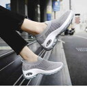 スニーカー レディース 大きいサイズ スポーツカジュアルシューズ 飛織 韓国風 ブラック グレー ピンク 通気性 歩きやすい 普段使い