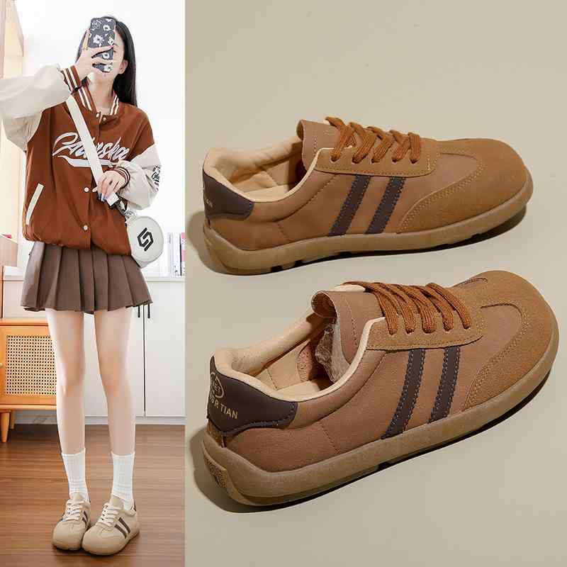 ・カテゴリ: スニーカー・スタイル: カジュアル・対象: 女性・アッパー素材: PU・デザイン: ステッチ・つま先の形状: ラウンドトゥ・ヒールの高さ: フラット・カラー: キャラメル、ベージュ・サイズ: 35, 36, 37, 38, 3...